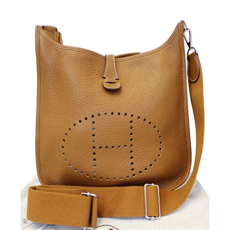 hermes clemence leather bag|hermes evelyne shoulder bag.